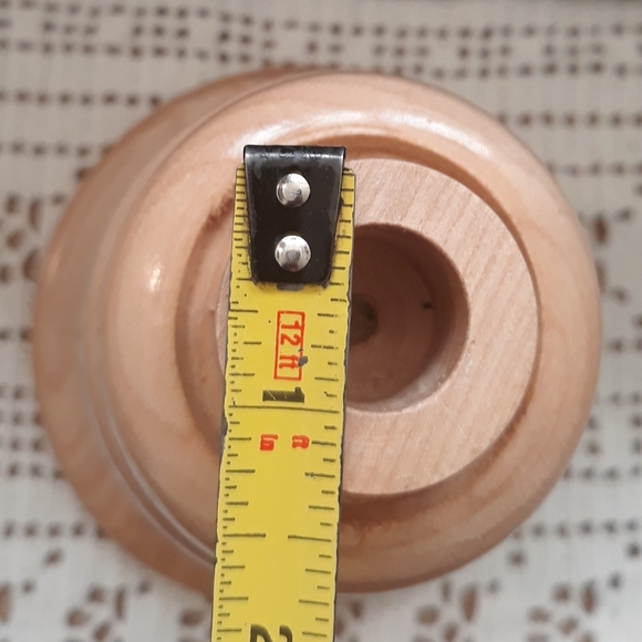 Vintage Mid-Century Maple Hand Turned Wooden Candle Holder - Picture 6 of 11